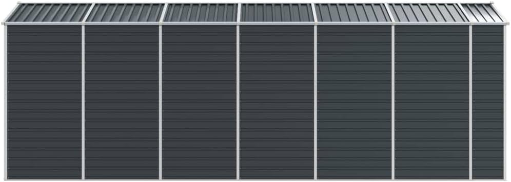 vidaXL Abri de Jardin Anthracite 191x555x198 cm Acier galvanisé