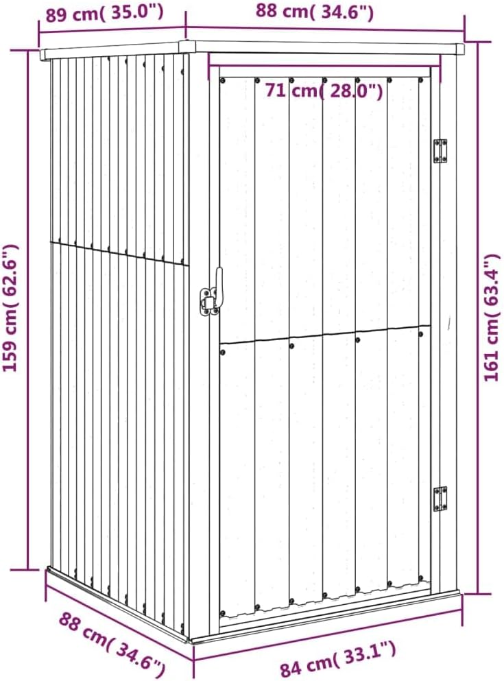 vidaXL Abri de jardin - Abri de jardin Vert - 88 x 89 x 161 cm - En acier galvanisé