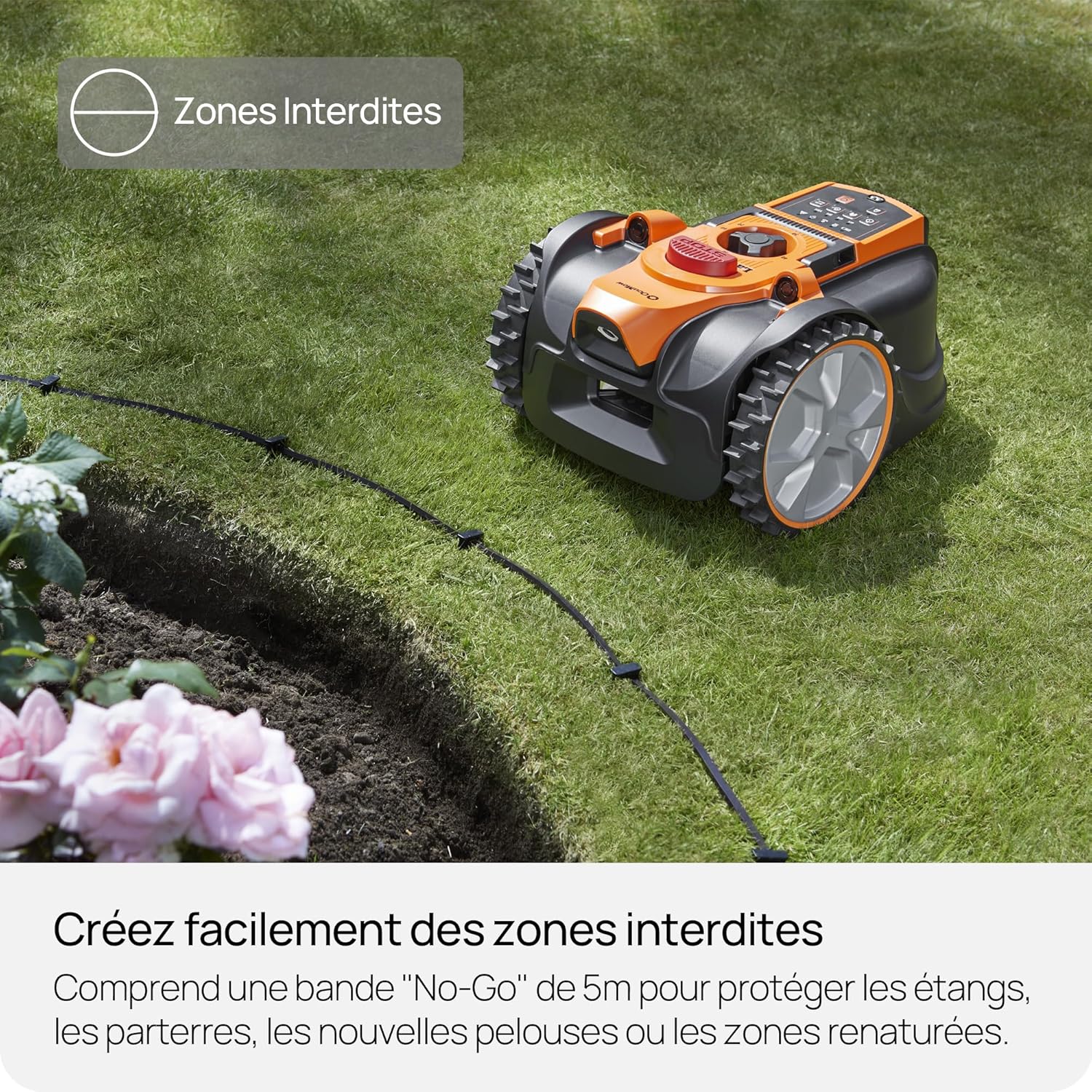 Lawnmaster - OcuMow 16 Série - 300㎡ - Évitement intelligent, navigation optique, charge automatique AMB16P2