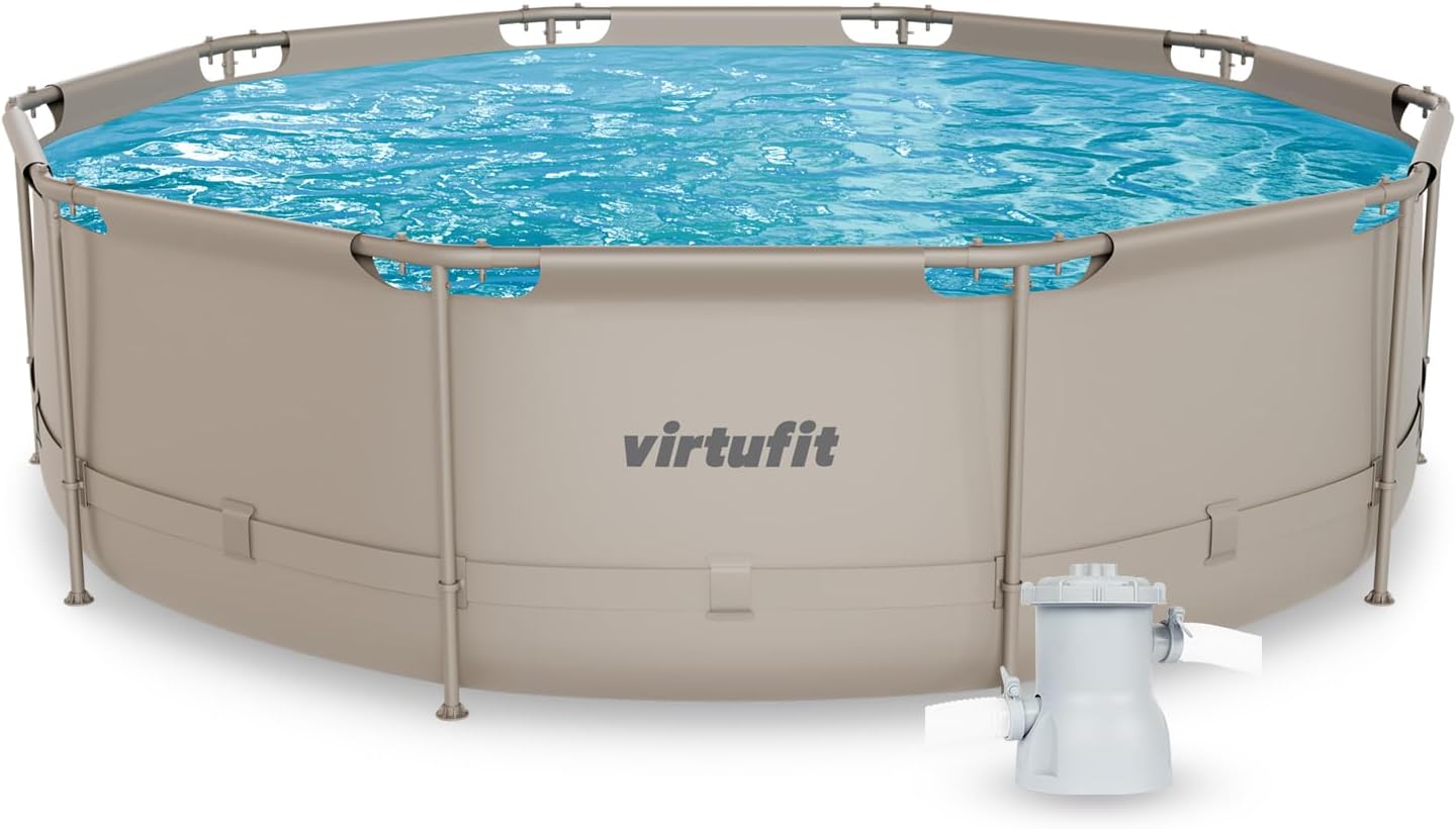 VirtuFit - Piscine ronde série Beige - Ø366 x 100 cm - avec filtre