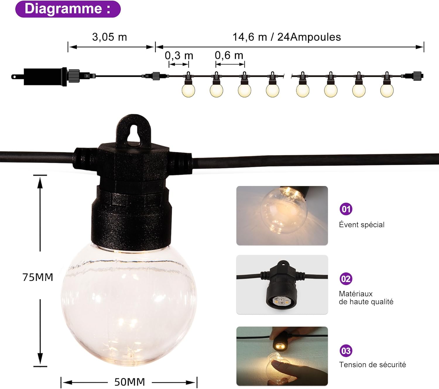 PURPLE LEAF - pergola aluminium série LED - 4,8x3,5 m - toit rétractable, structure résistante, kaki