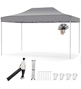 RELAX4LIFE Tonnelle Pliante 3x4,5 Imperméable, Tonnelle de Jardin Extérieur Pop-Up Facile à Monte...