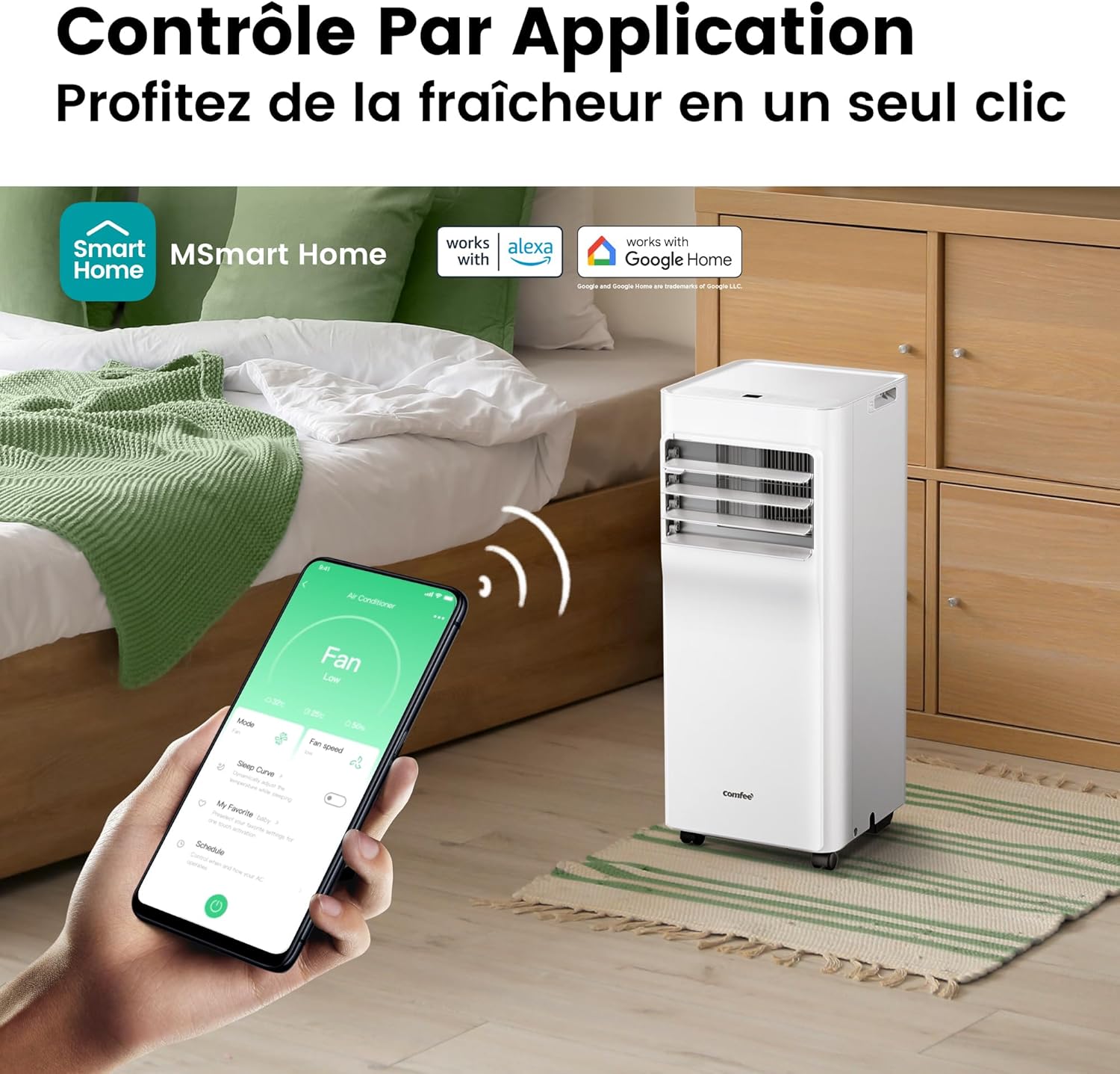 COMFEE' - Breezy Cool 2.6 - compact - 9000 BTU, contrôle APP, Alexa, 33㎡