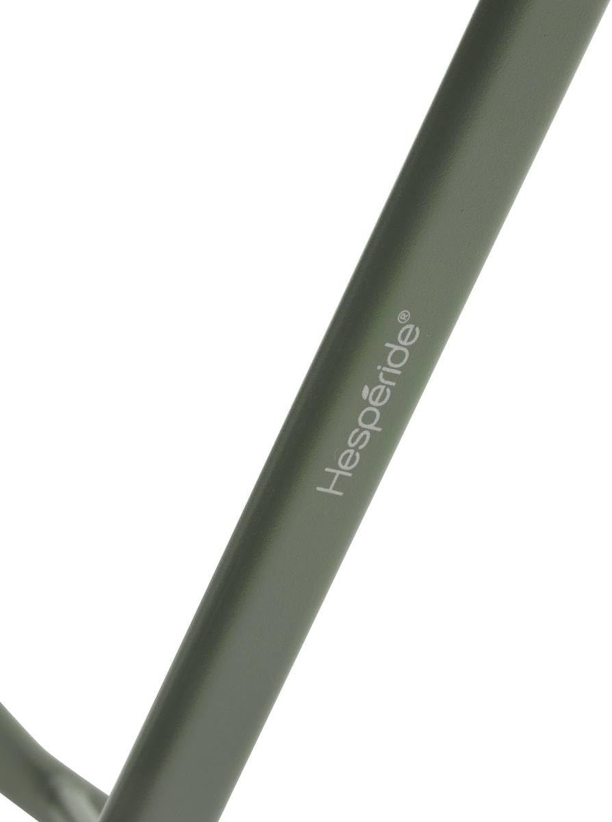 Hespéride - Greensboro ronde 2 places - acier vert laurier renforcé - table de jardin pliante