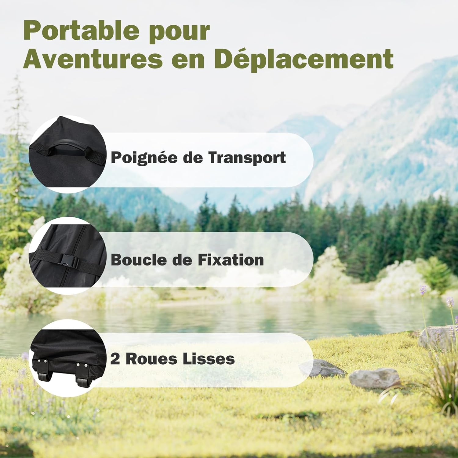 GOPLUS - Tonnelle pliante 3x4,5m - imperméable, réglable, sac de transport