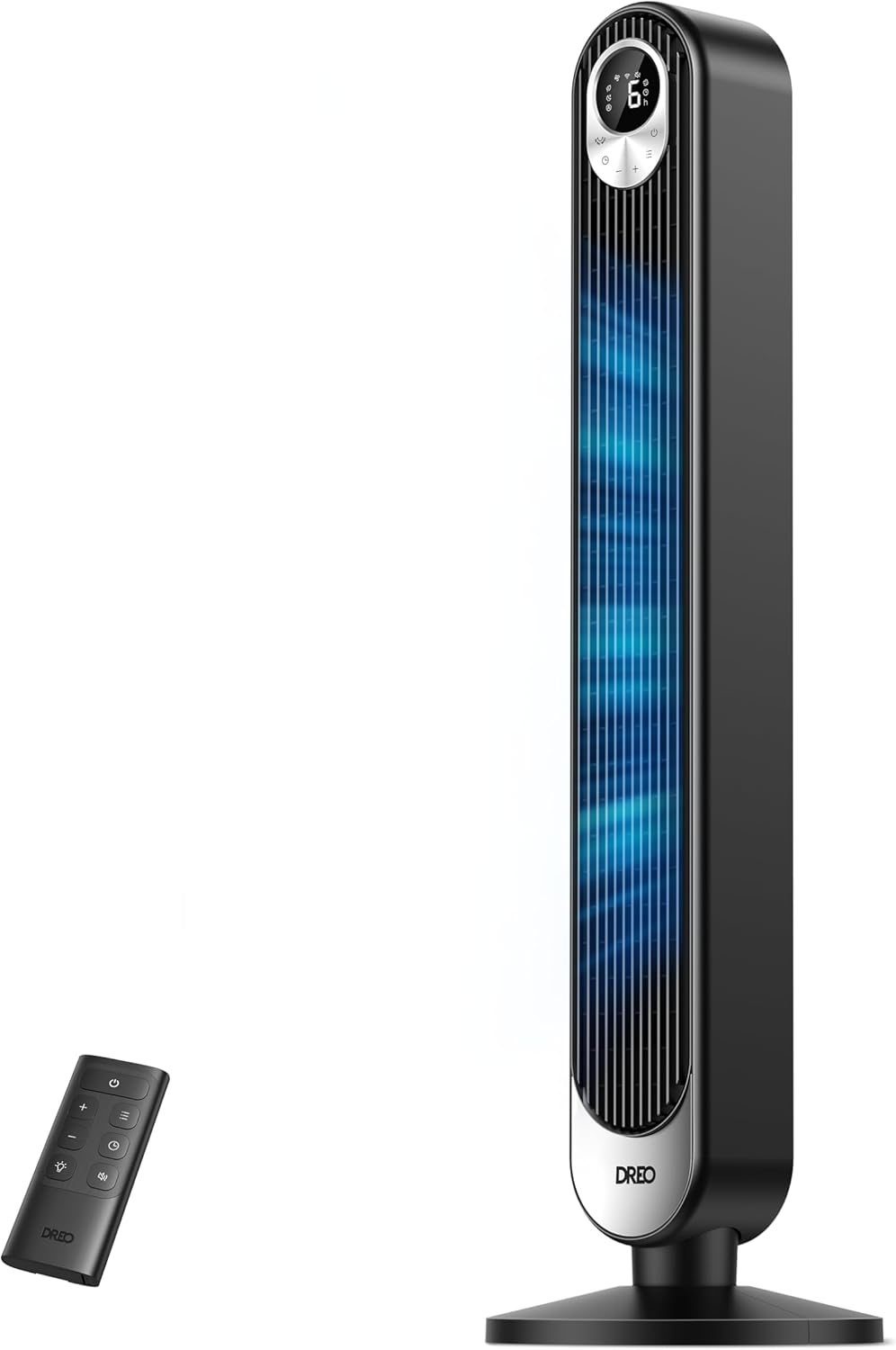 DREO - Ventilateur colonne série 106cm - 9 vitesses, télécommande, oscillation 90°, ultra silencieux