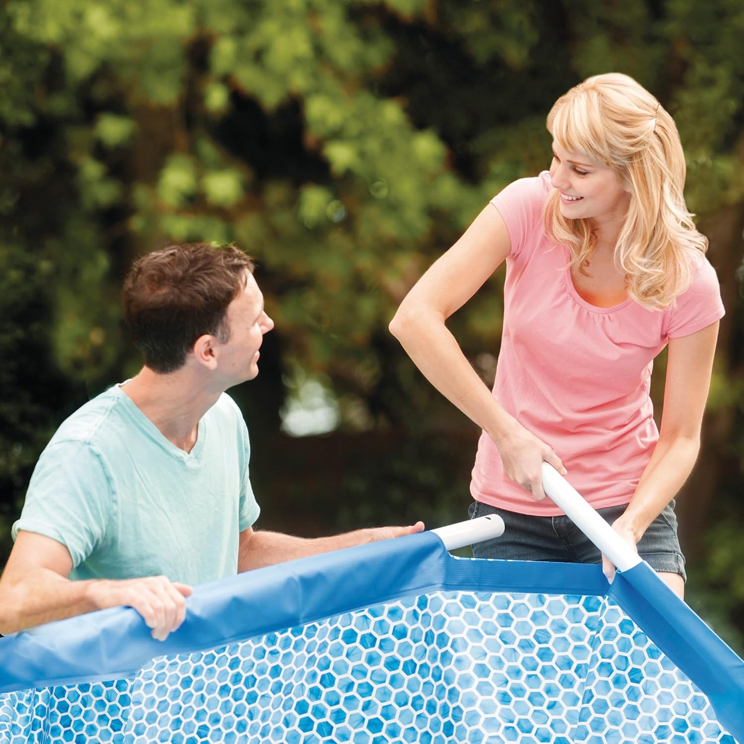 Intex - Piscine Metal Frame ronde tubulaire - 2,44x0,51m - robuste, montage rapide
