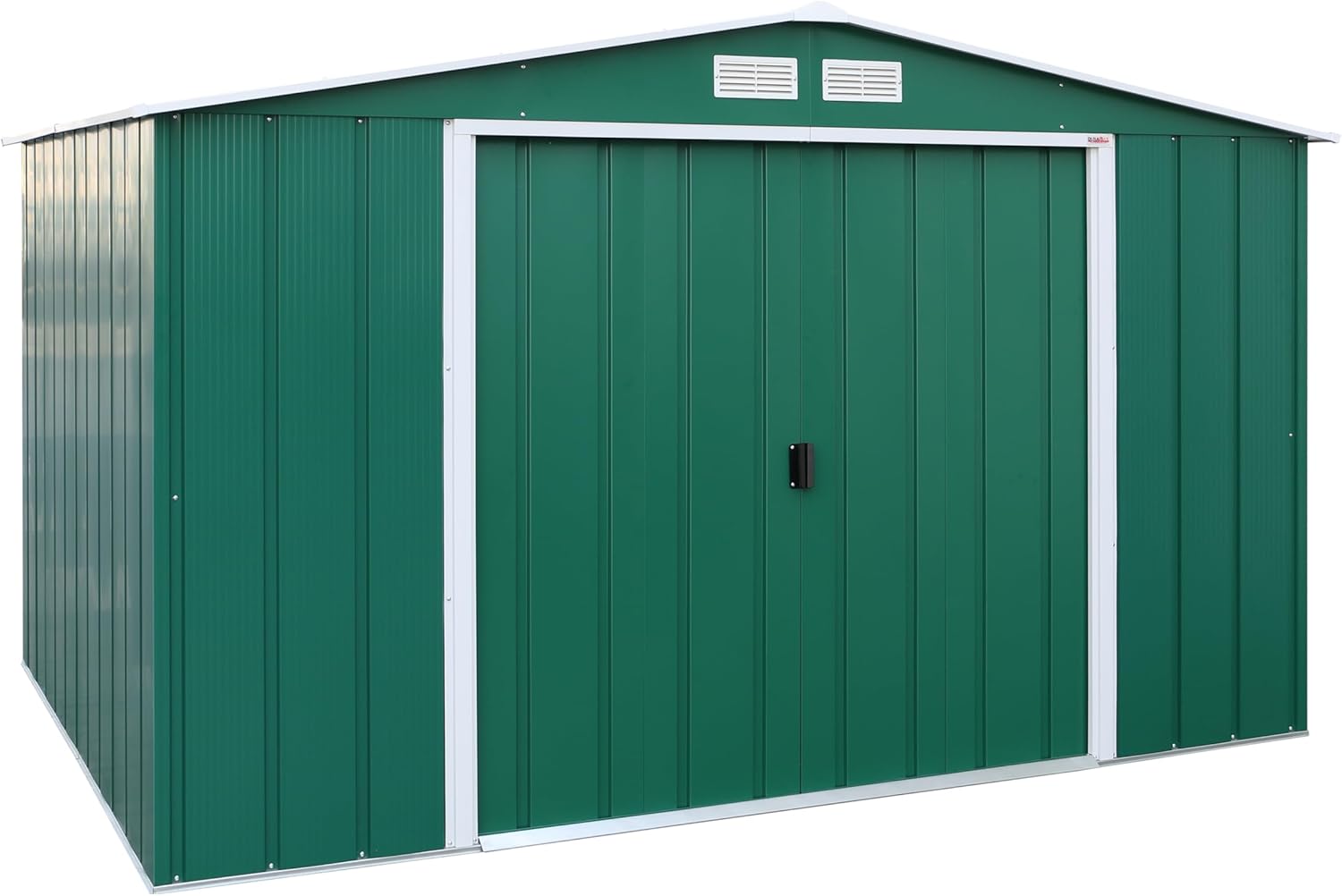 Duramax - ECO 10x8 - 7,28m² - Abri métal renforcé, toit acier vert