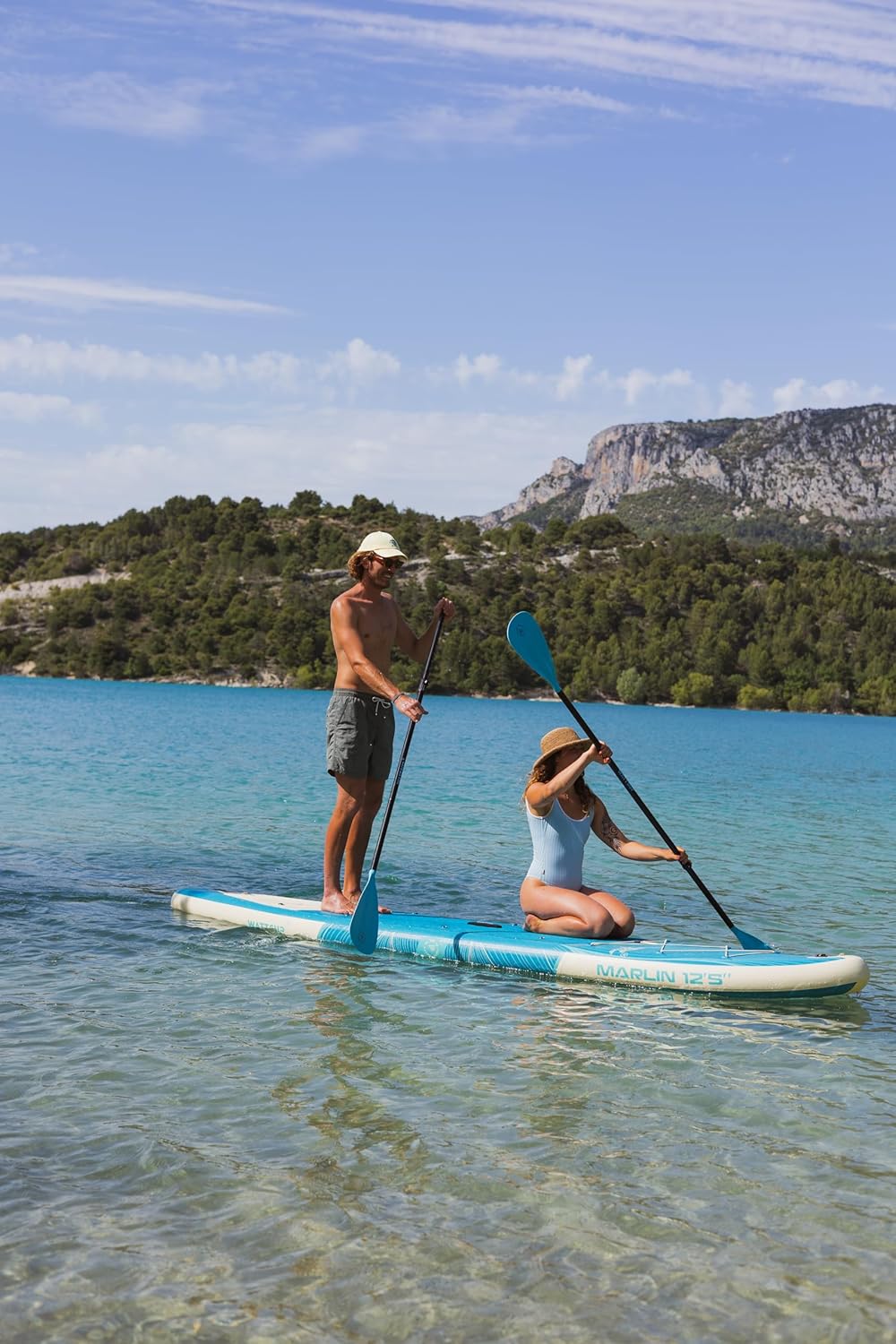 Wattsup - Sup Stand Up Paddle Gonflable - Gamme Essentials - Dropstitch - Pack Complet : Pagaie 2in1 Leash Pompe Sac de Transport