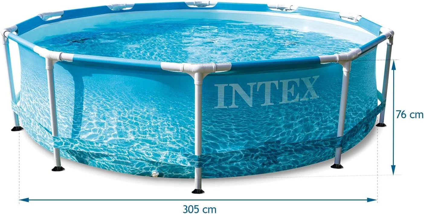 Intex - Kit Piscinette Tubulaire Ocean - ø3,05x0,76m - montage rapide