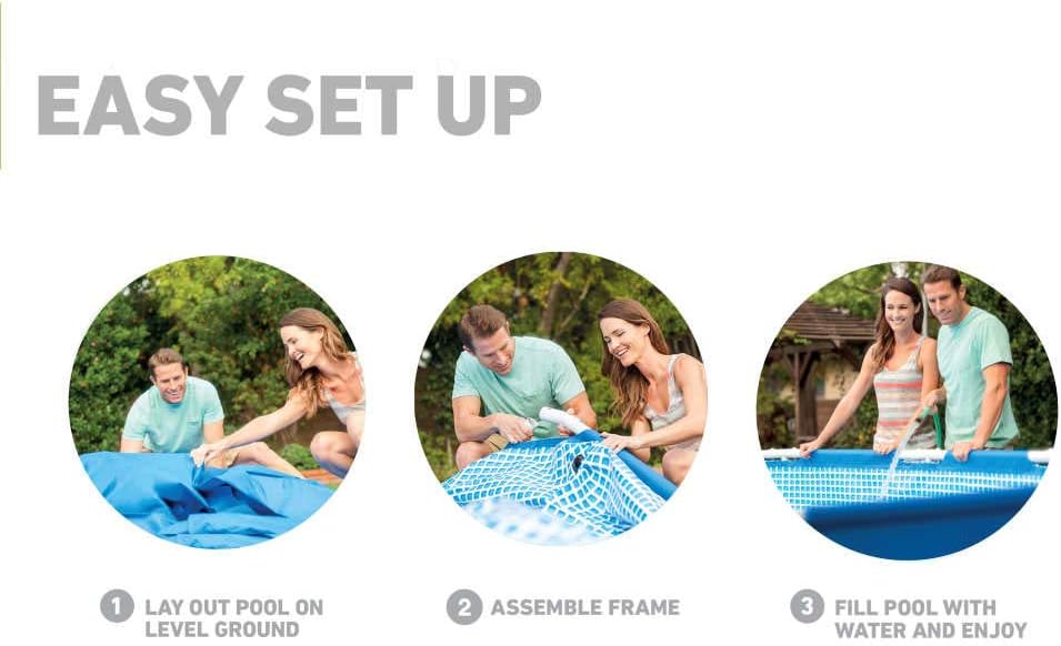 Intex - piscine métal série Metal Frame - 305x76 cm, pompe incluse 28202GN