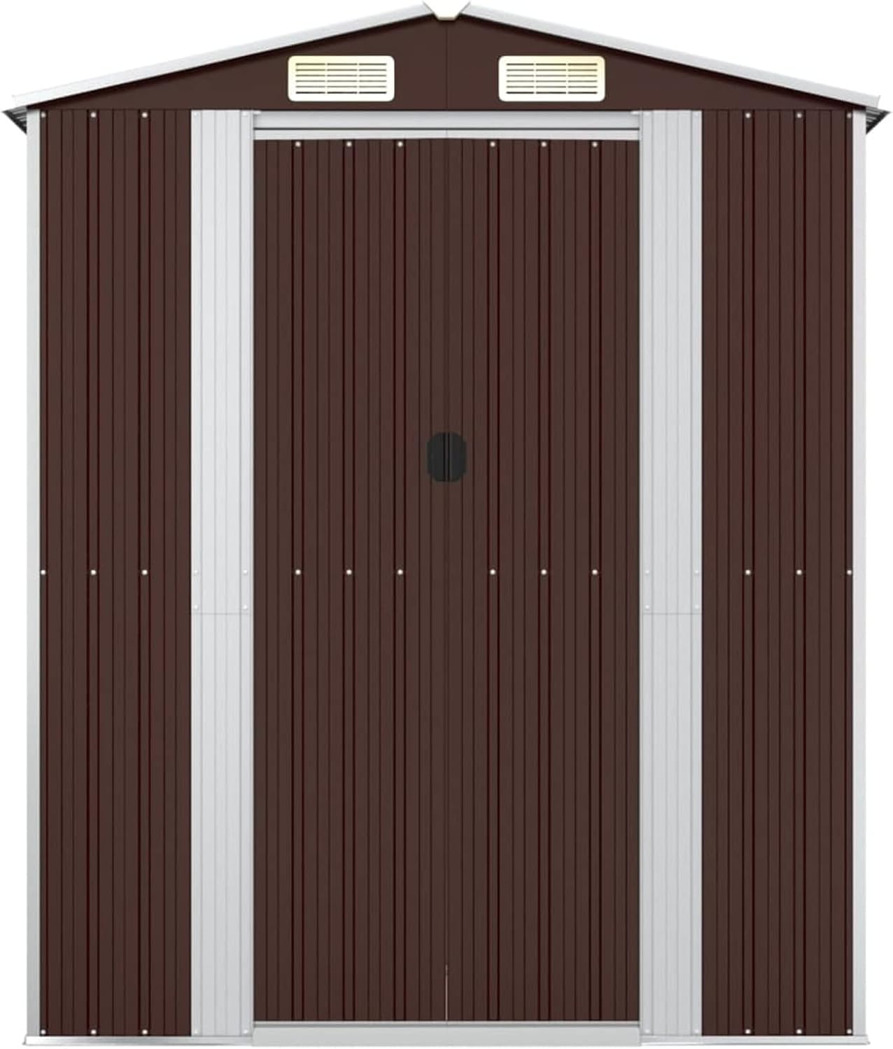 ShGaxin - abri de jardin série acier galvanisé - 192x108x223 cm - marron foncé, maison préfabriquée - 319273