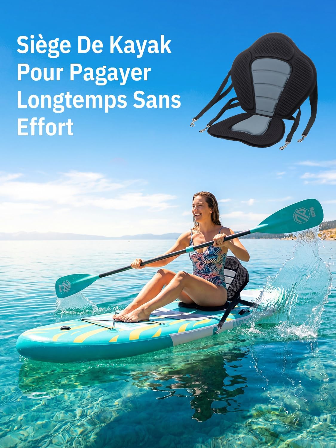 Niphean - Paddle Gonflable Adulte Ultraléger - Siège, aileron, stable