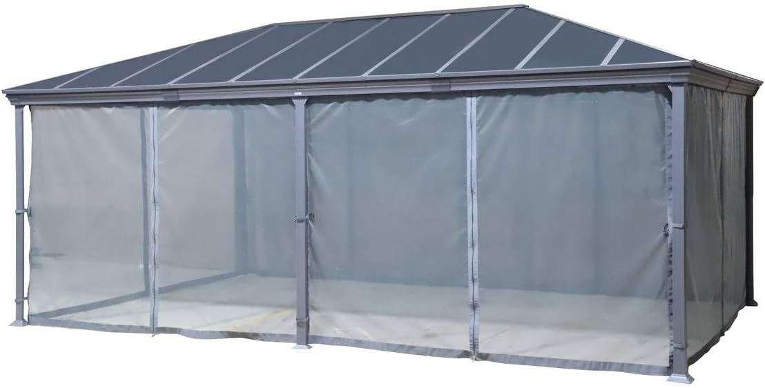 Hespéride - Pergola Belize - 3,6x6m - Aluminium et polycarbonate