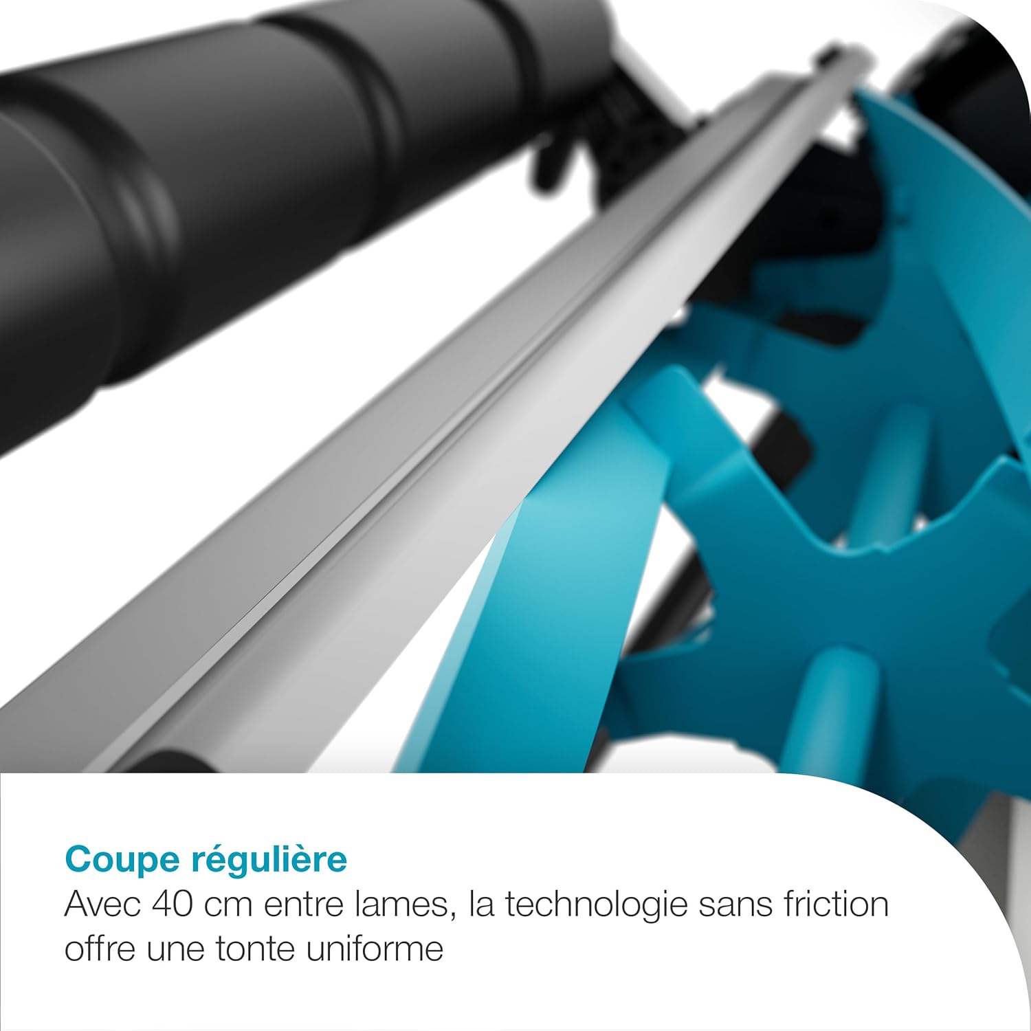 Gardena - Tondeuse Manuelle Plus 400 - 40 cm - Coupe sans fil, bac, 250 m² - 11765-20