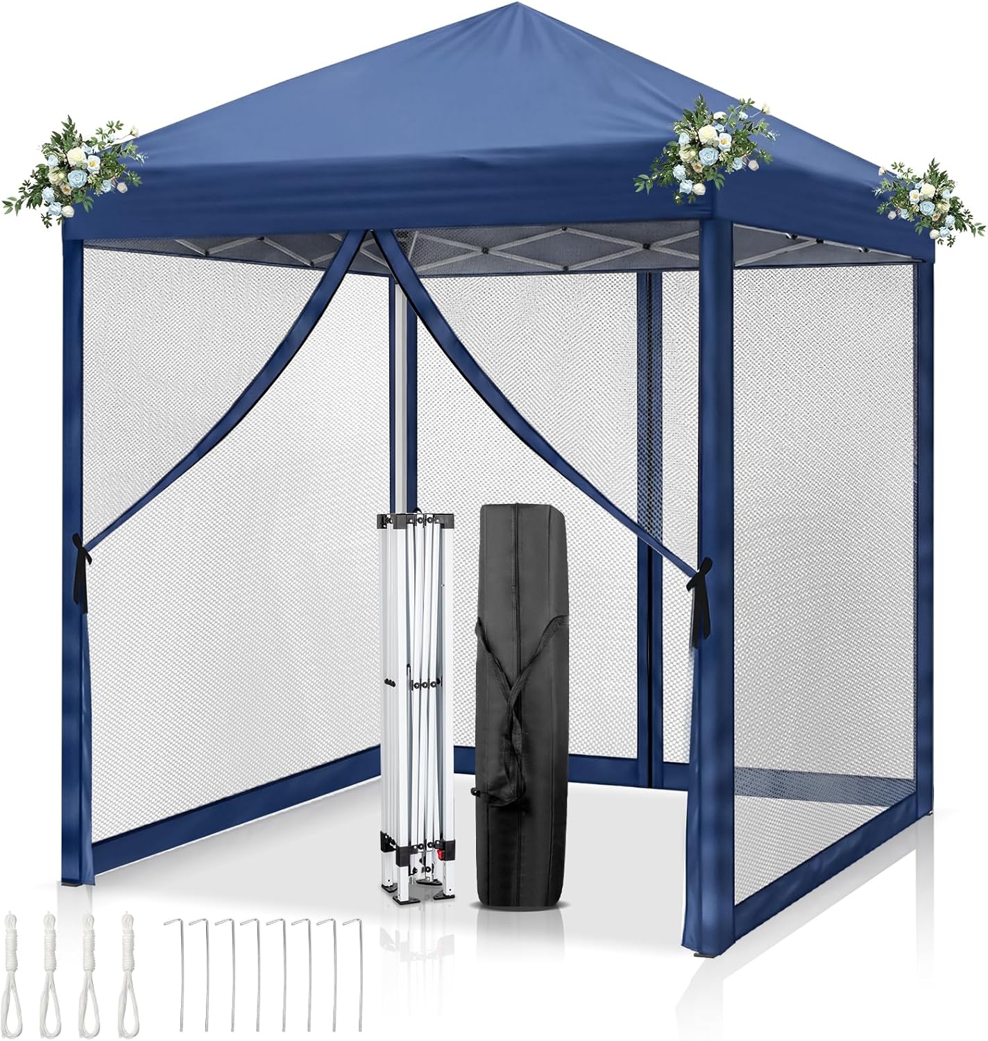 LEADZM - tonnelle pliante série standard - 2x2m - imperméable, anti-UV, moustiquaires
