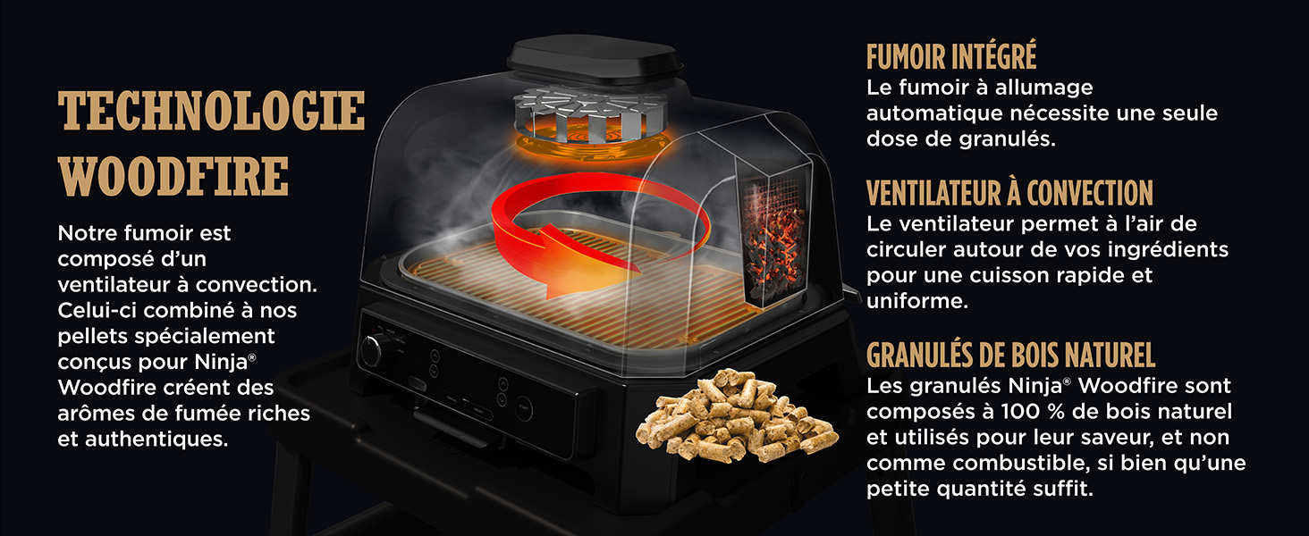 Ninja Woodfire Pro Connect XL BBQ Électrique Grill
