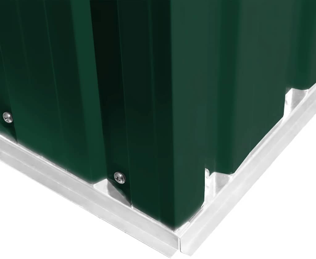 Abri de jardin métal vert - 257x205x178 cm - grande capacité de stockage
