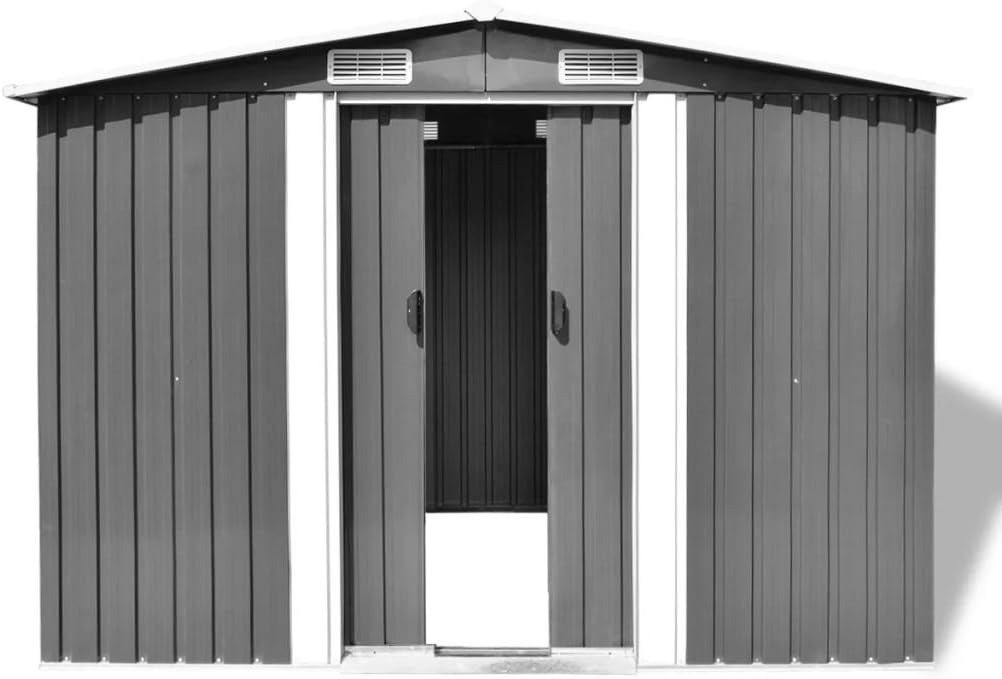 Tidyard - Catherinol Abri de Jardin Métal Gris 257x205x178 cm – spacieux
