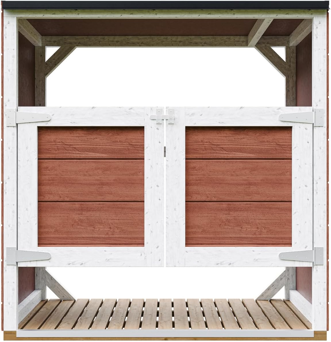 Abri de Jardin pour poubelles, Cache Poubelle extérieur 2x240L – Coffre de Rangement Exterieur, Armoire de Jardin, cabane de Jardin Exterieur – Timbela M980A-REDWOOD Red