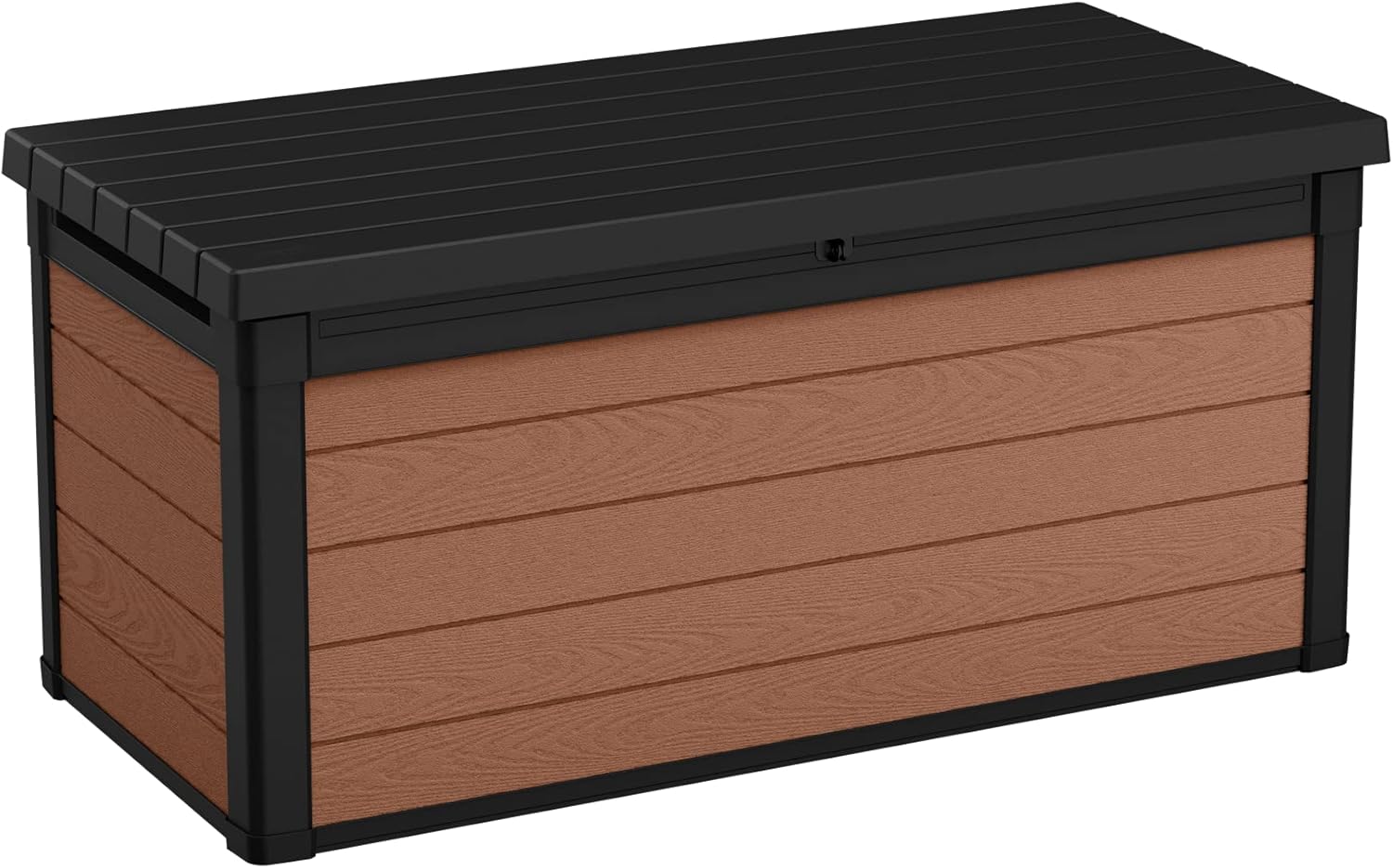 Keter - Coffre de jardin Cortina - 570L - Résine aspect bois, marron