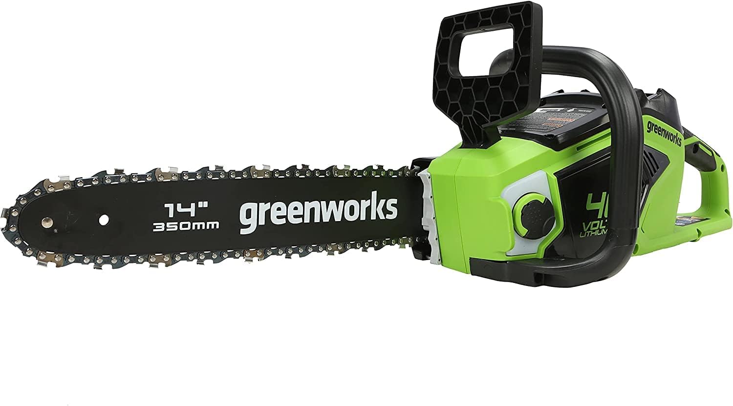 Greenworks - GD40CS15 - 35 cm - tronçonneuse sans balais, 12 m/s, 3,5 kg, anti-rebond, GD40CS15