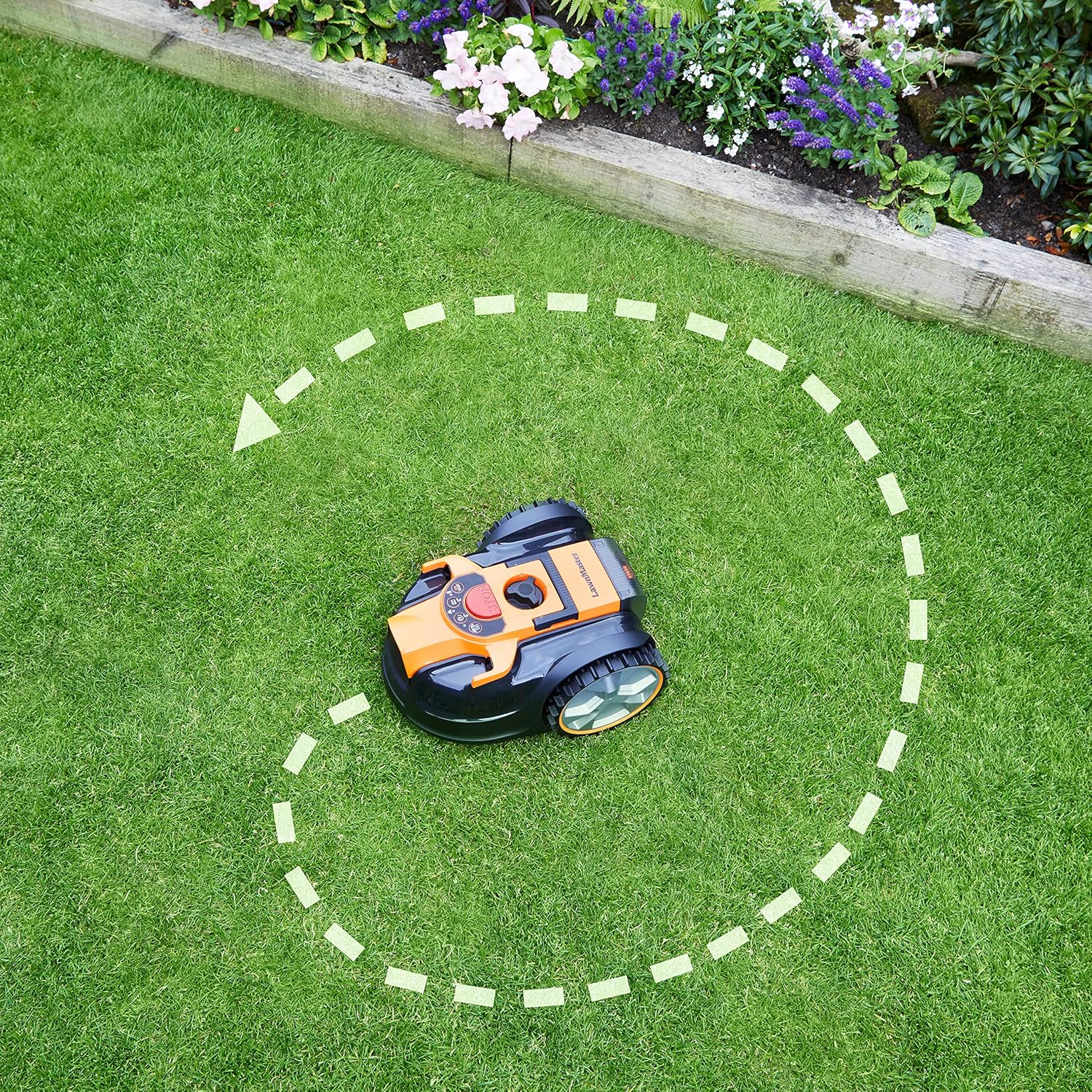 Lawnmaster - OcuMow®16 Robot Tondeuse auto-propulsée, 80m², batterie 2Ah, sans câble, débutant, modèle compact - OcuMow®
