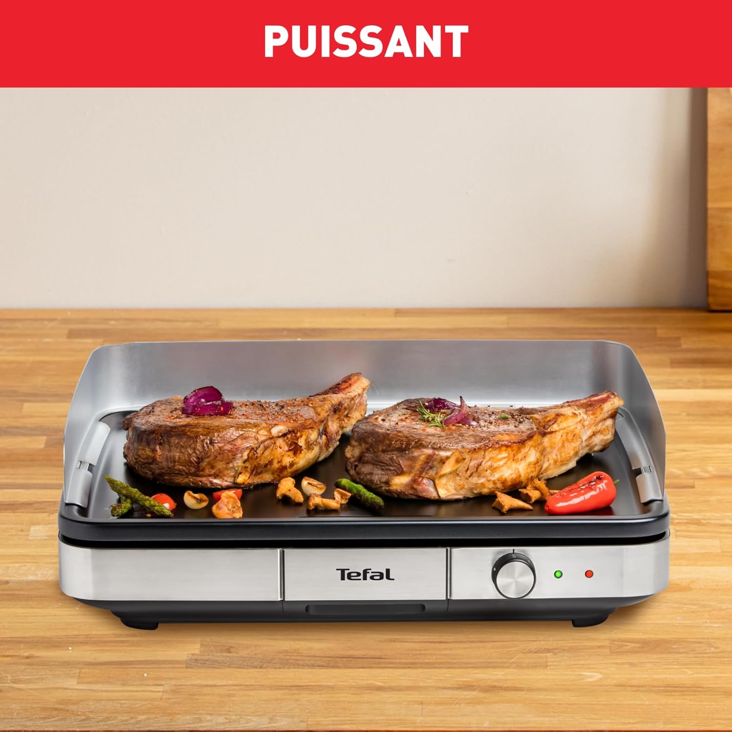 Tefal - Maxi Plancha Inox - XXL 10/12 pers. - thermostat réglable - CB690D12