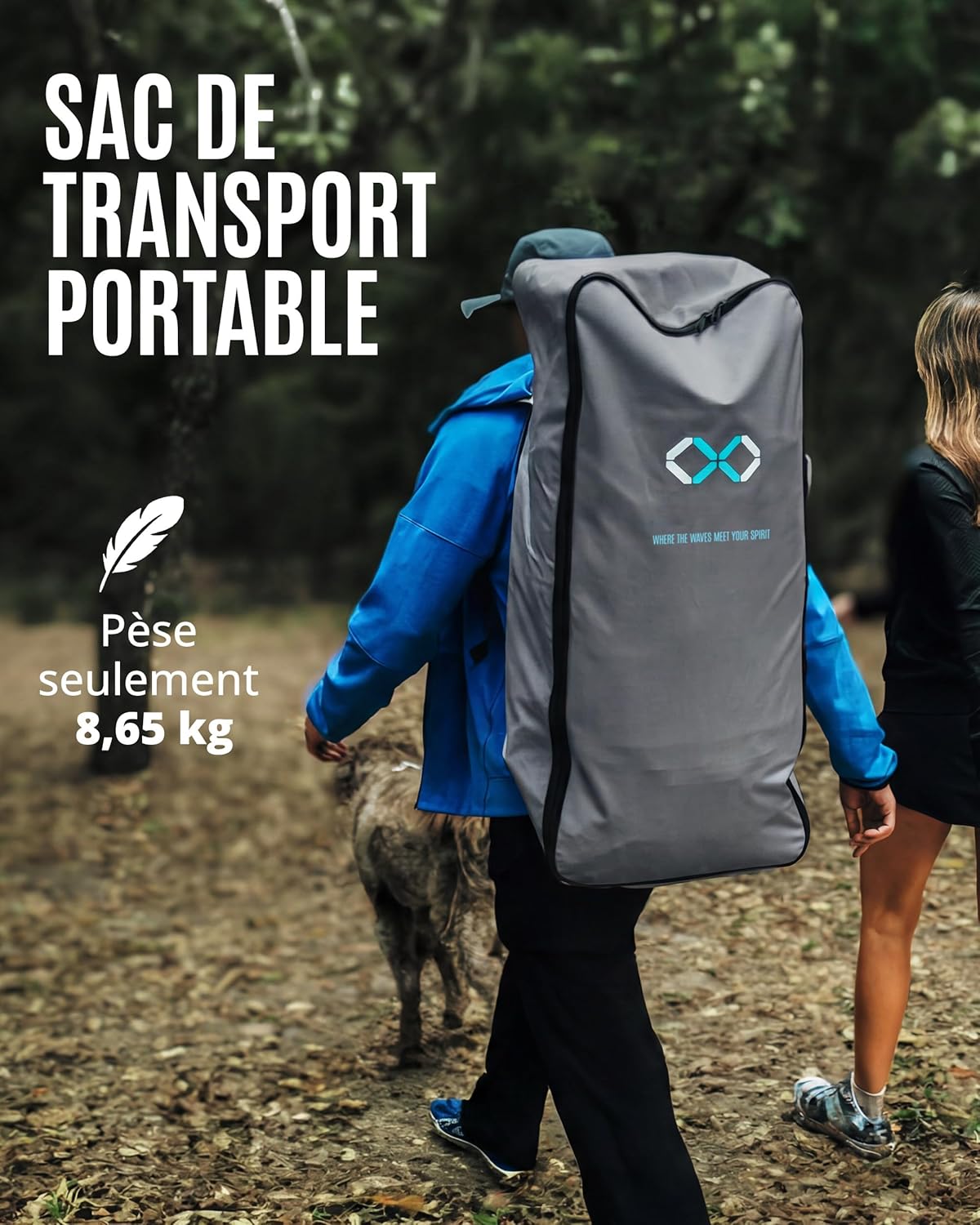 ZLX - Planche Paddle Touring - 350cm - rapide, stable, siège kayak, charge 180kg