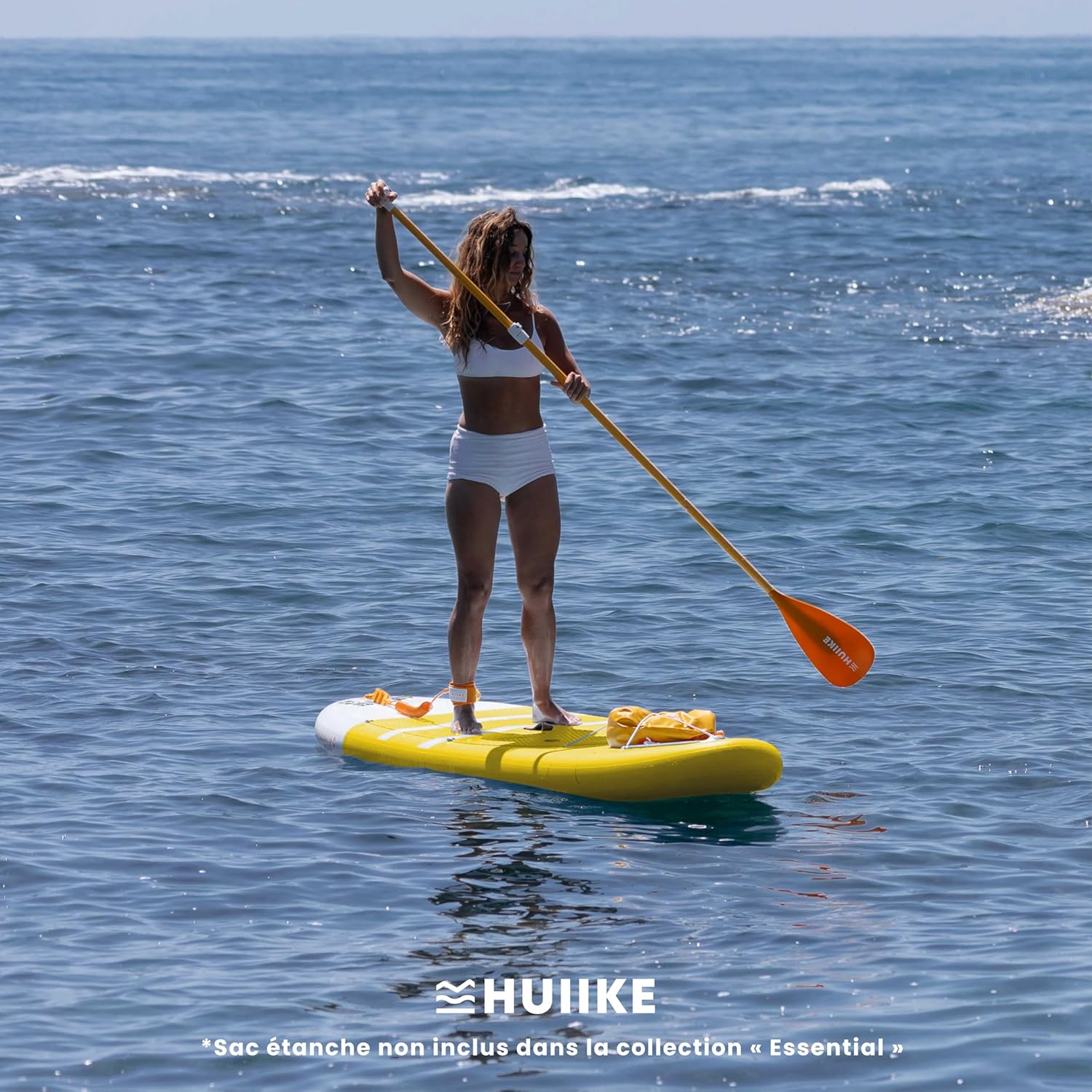 HUIIKE Paddle Gonflable Adulte avec Accessoires Inclus, Pagaie, Ailerons, Pompe. Planche de Stand Up Paddle Grande Stabilité et Résistance. 305 x 84 x 15 cm, Jusqu'à 130 kg