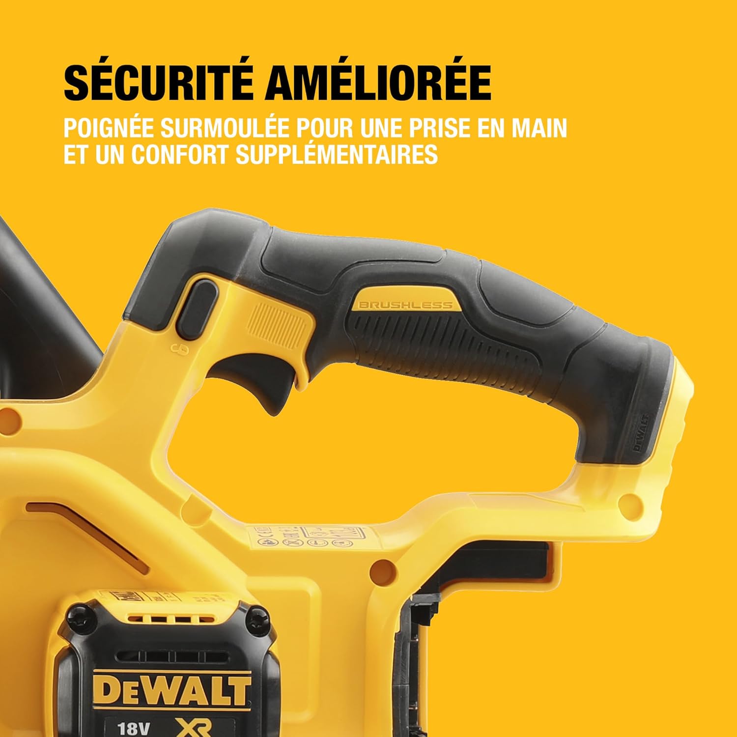 DEWALT - Tronçonneuse Brushless XR 18V, 30cm, compacte, DCM565N-XJ