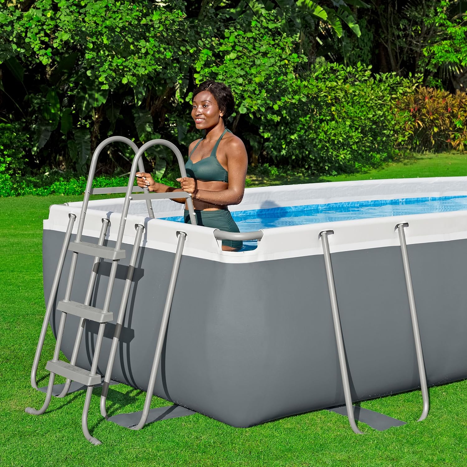 Bestway Steel Pro Max Kit Piscine Hors Sol - 404 cm x 201 cm x 100 cm - Gris
