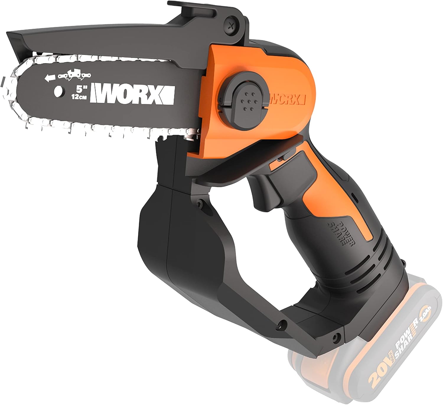 WORX - Mini tronçonneuse 12cm, coupe 10cm, sans batterie WG324E.9