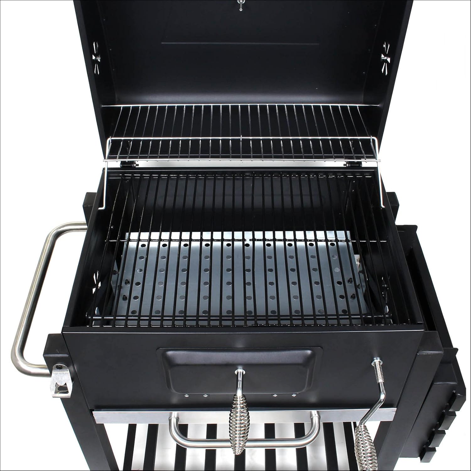 Wiltec - chariot barbecue - 1130x475x1000mm - thermomètre, anti-feu, rangement