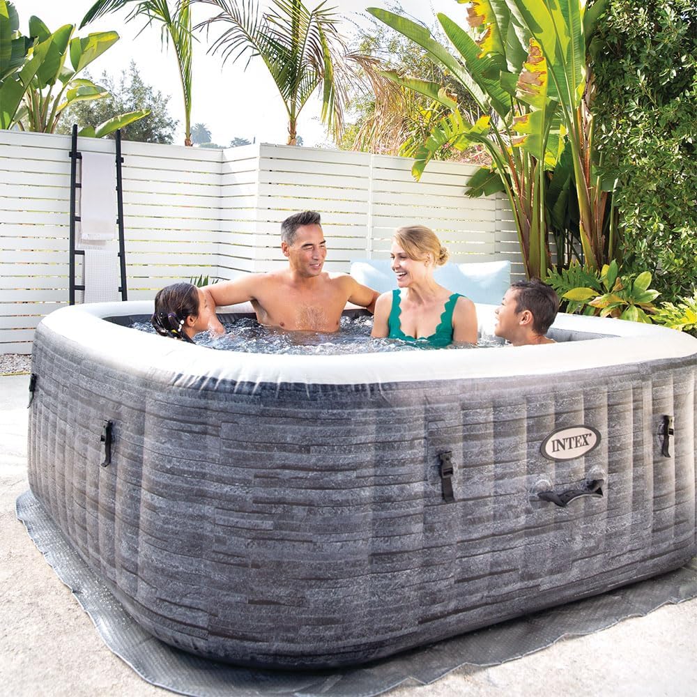 Intex - Pure Spa Bulles 6 places - spa gonflable gris ardoise - 28452EX