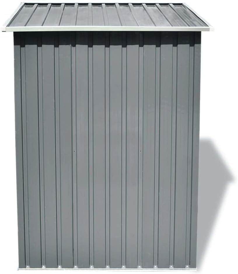 Abri de Stockage Métal Vert 204x132x186 cm Cabane Rangement Jardin (Gris)