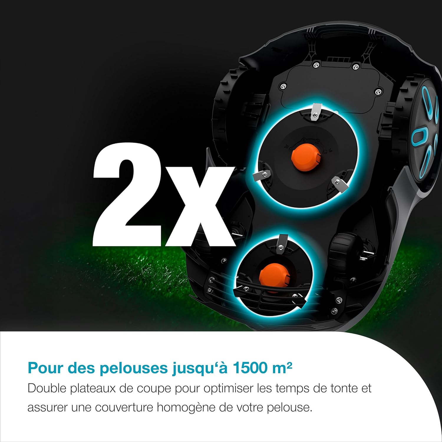 Gardena - smart SILENO max - 1500 m² - LONA, silencieuse, DuoConnect, 19903-26