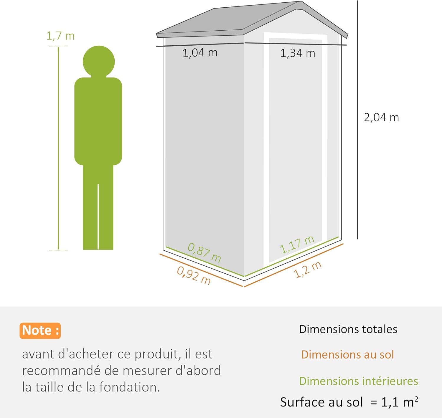 Outsunny - Abri à outils - 134x104x204 cm - Résine, porte verrouillable, fenêtre, aération