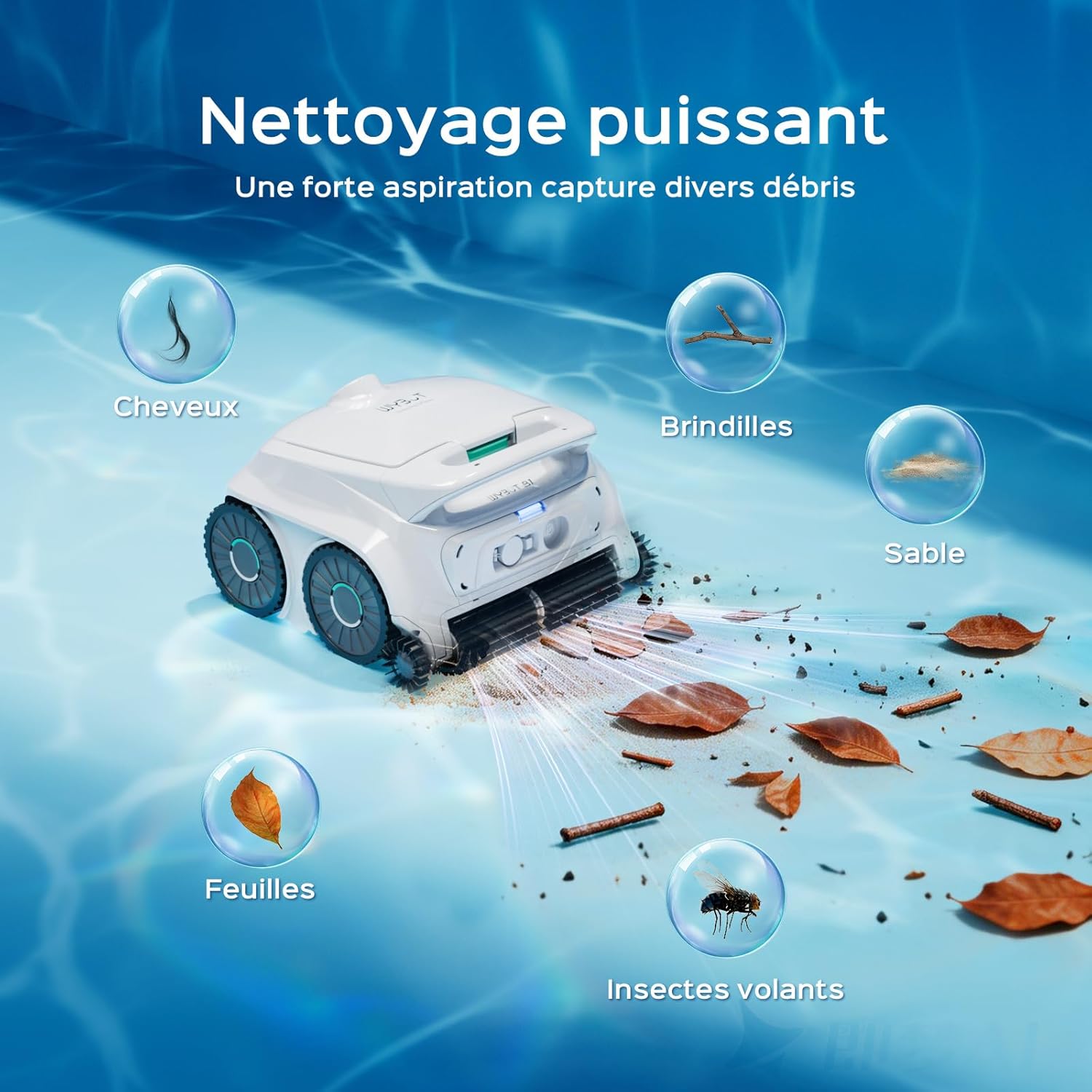 WYBOT - B1 Series - léger, sans fil, contrôle app, 100min autonomie, B1