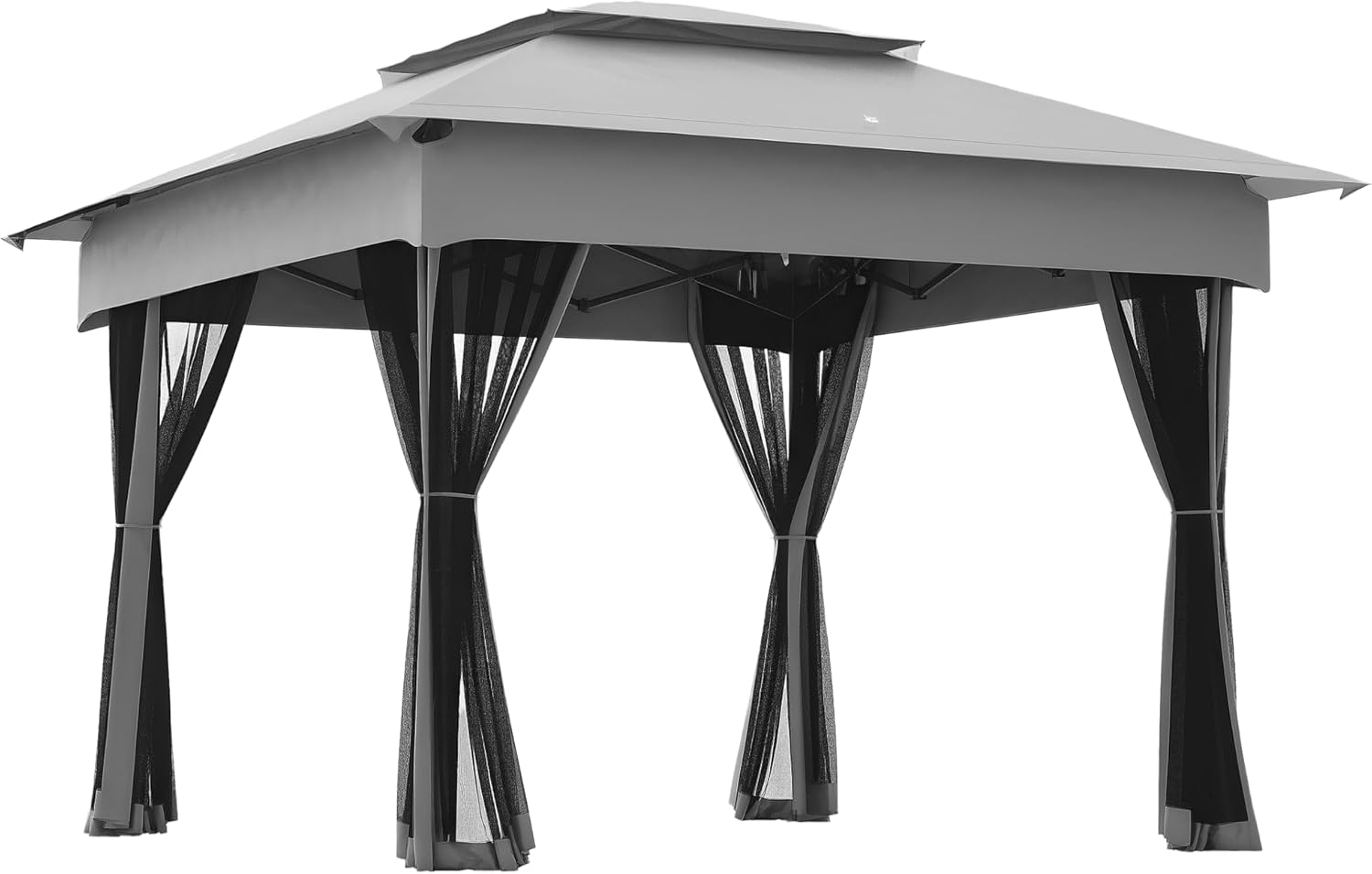 Outsunny - Tonnelle Pop-up - 3x3m - Métal, anti-UV, moustiquaire, sac de transport