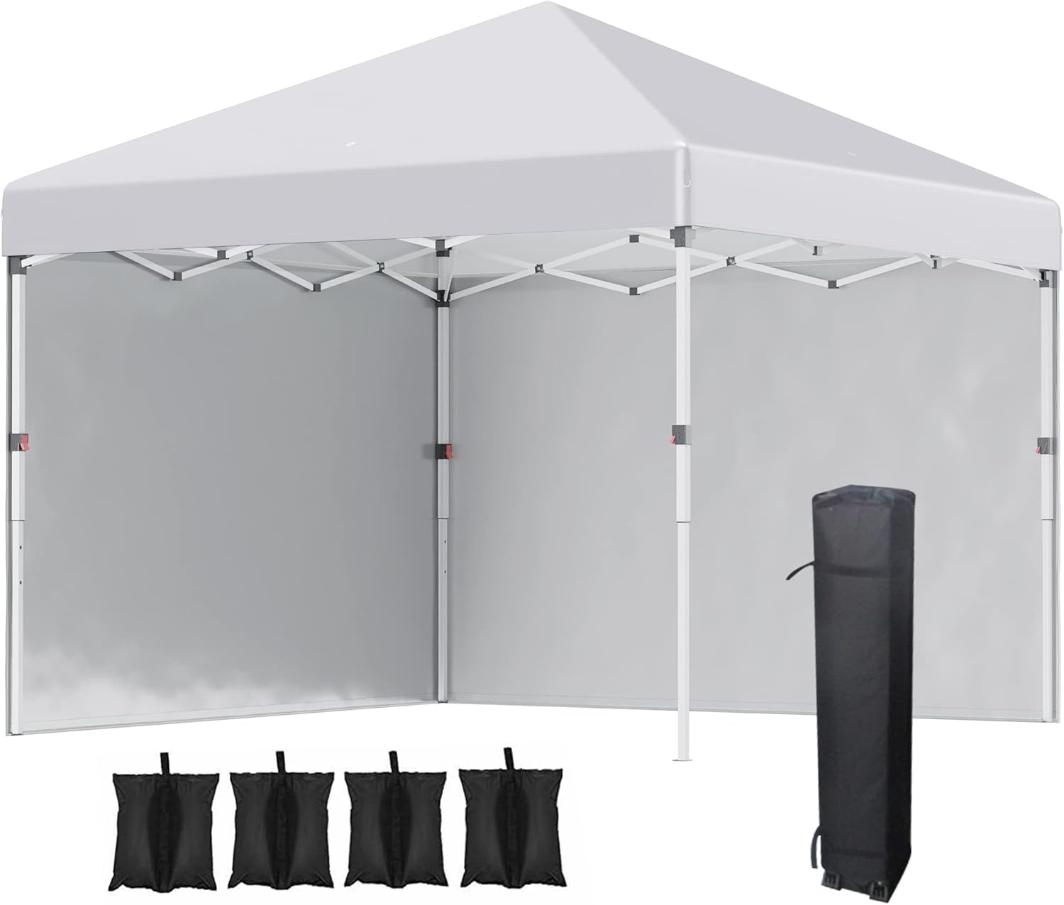 Outsunny - Tonnelle pop-up ajustable - 297x297x288cm - UV 30+ 2 parois, sac transport