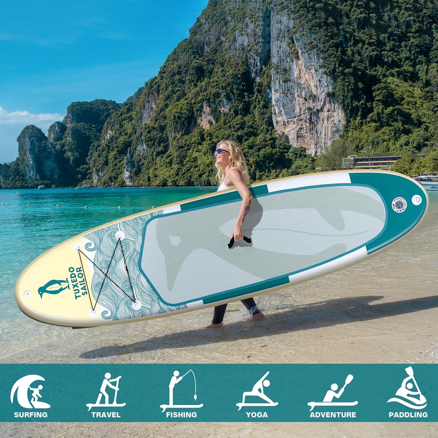 Tuxedo Sailor - Paddle gonflable adulte - planche SUP avec accessoires complets