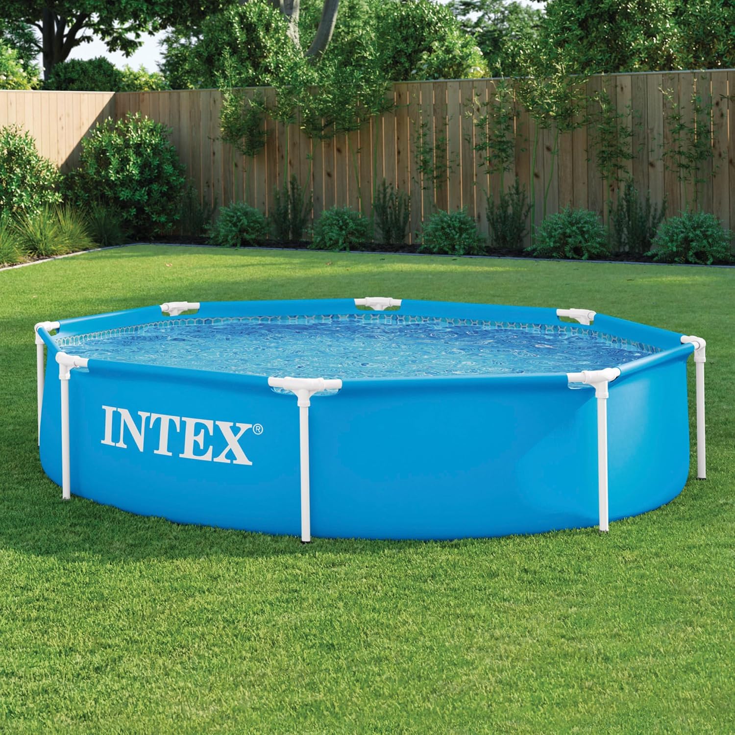 Intex - Piscine Metal Frame ronde tubulaire - 2,44x0,51m - robuste, montage rapide