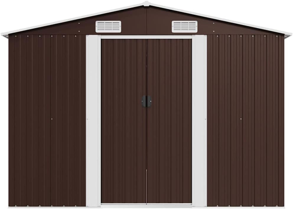 vidaXL Abri de Jardin Métal Marron Rangement Cabane à Outils Terrasse Patio
