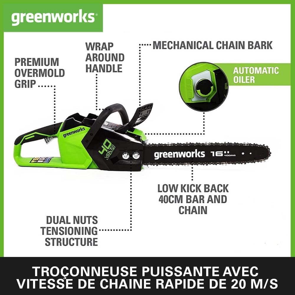 Greenworks - tronçonneuse sans fil 16