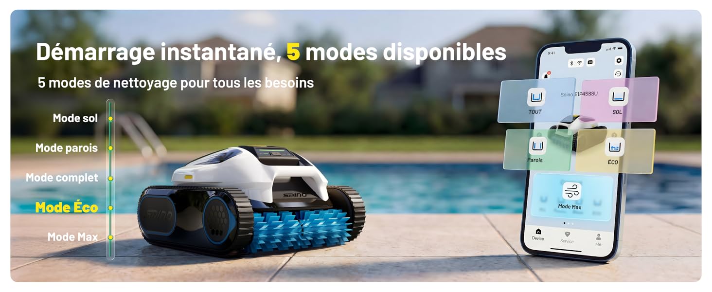 Le texte se lit comme suit : « Domina l'age instantané, 3 modes disponibles ». Bannière marketing montrant l'interface d'un téléphone portable et d'une montre intelligente affichant des fonctionnalités de messagerie.