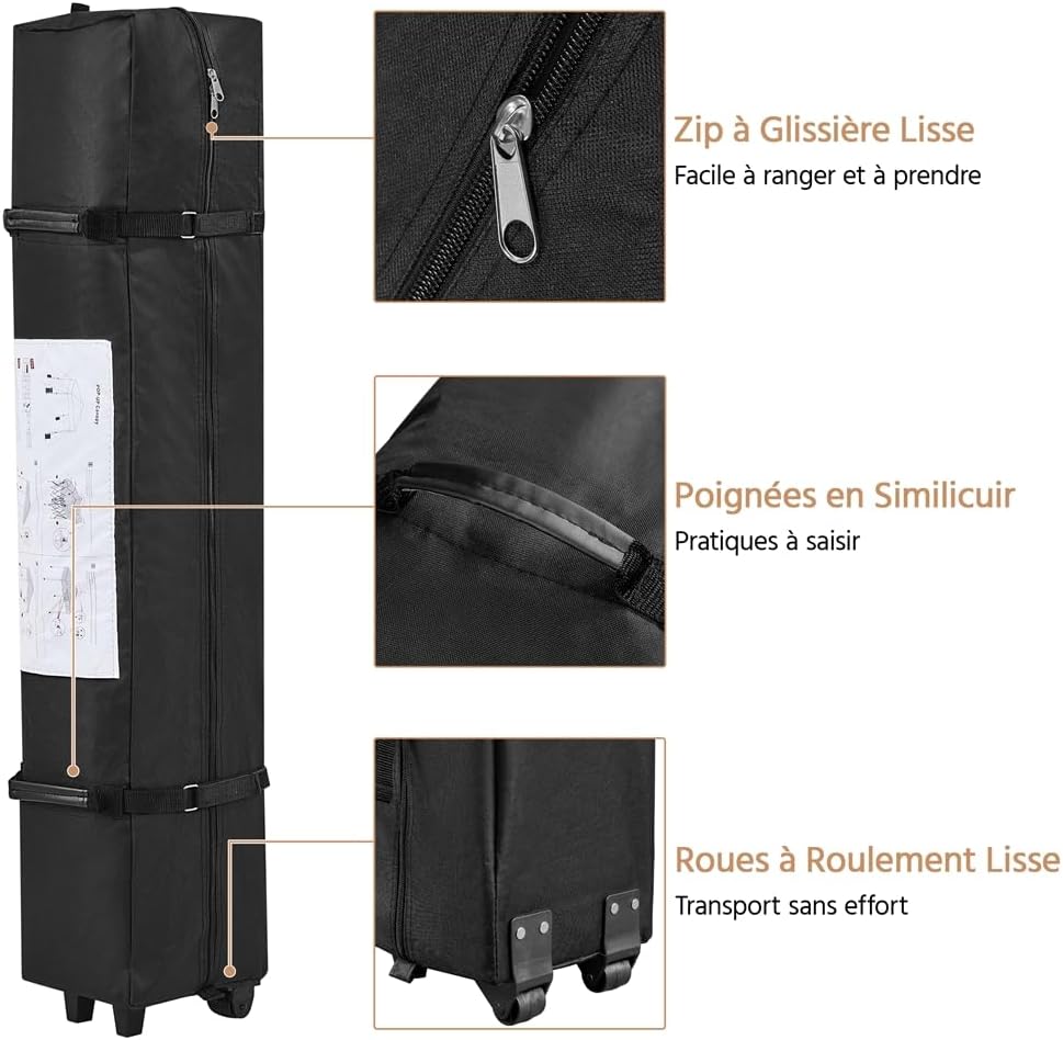 Yaheetech - Tonnelle pliante 3x3m - avec sac, sacs de sable, chevilles
