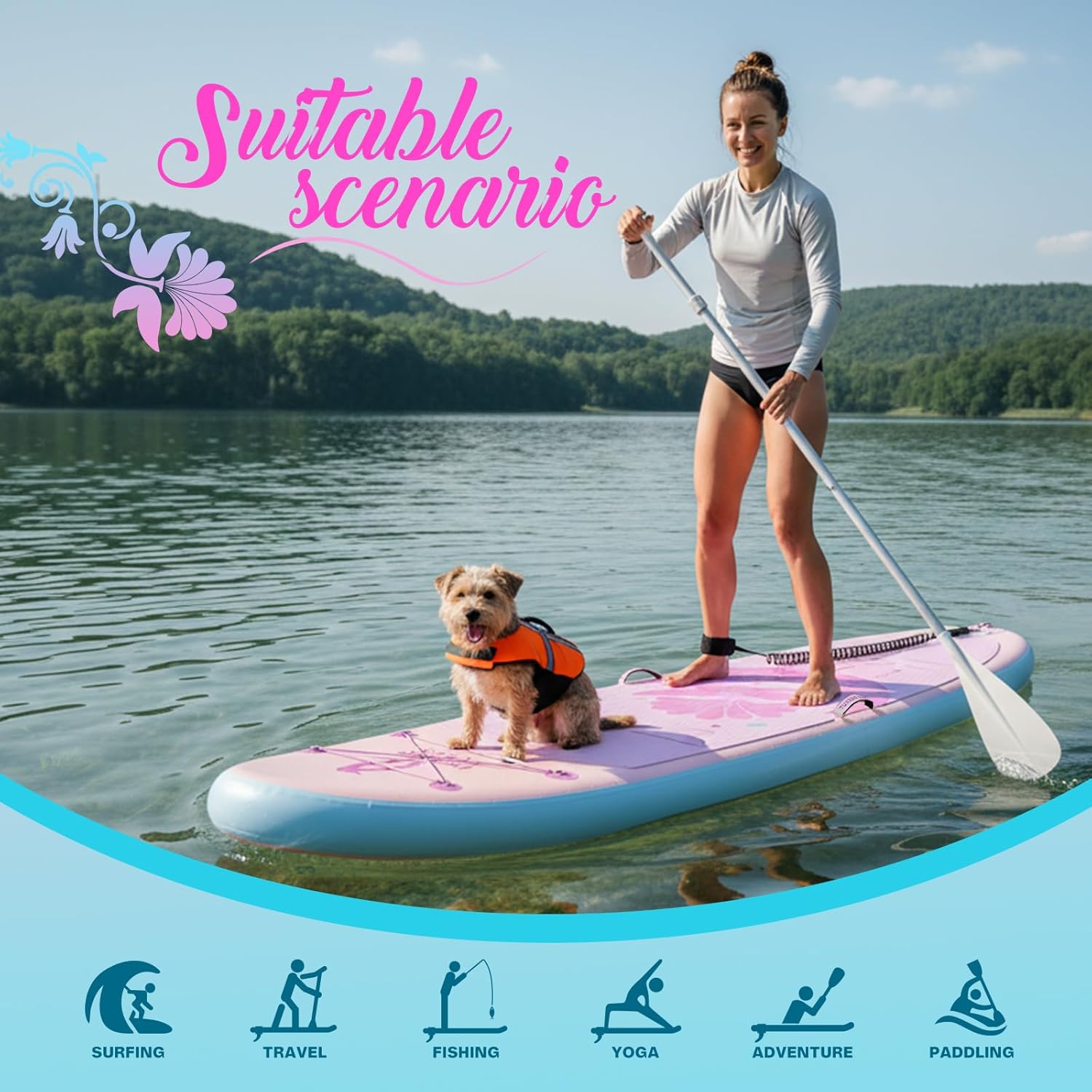 Tuxedo Sailor - Paddle Gonflable Adulte - planche SUP - accessoires complets - dimensions standards