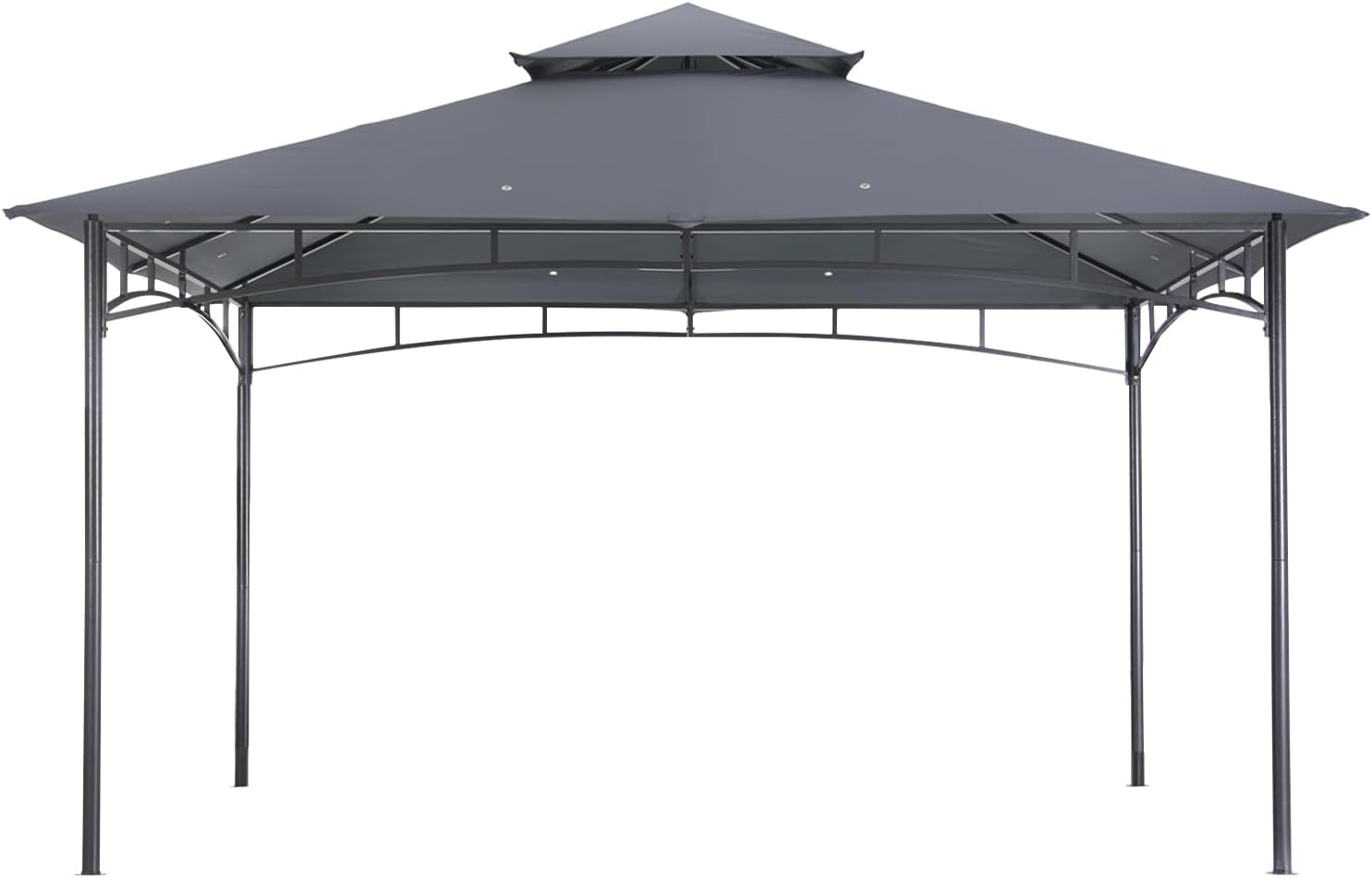 ABCCANOPY - Abri de jardin terrasse - 3 x 30,5 cm - acier, gris