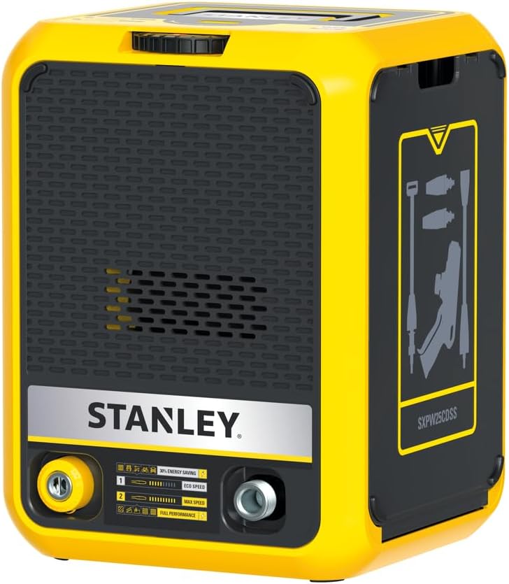 Stanley - Nettoyeur haute pression Série XPW25CDSS - 2500W, 180Bar, 500l/h, compact, double vitesse, SXPW25CDSS